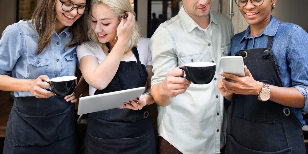 staff enjoying food safety training